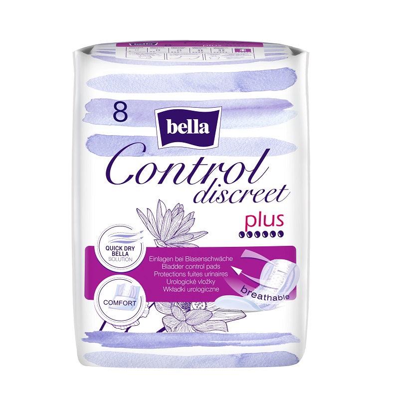 Absorbante, Control Discreet Plus, 8 buc, Bella